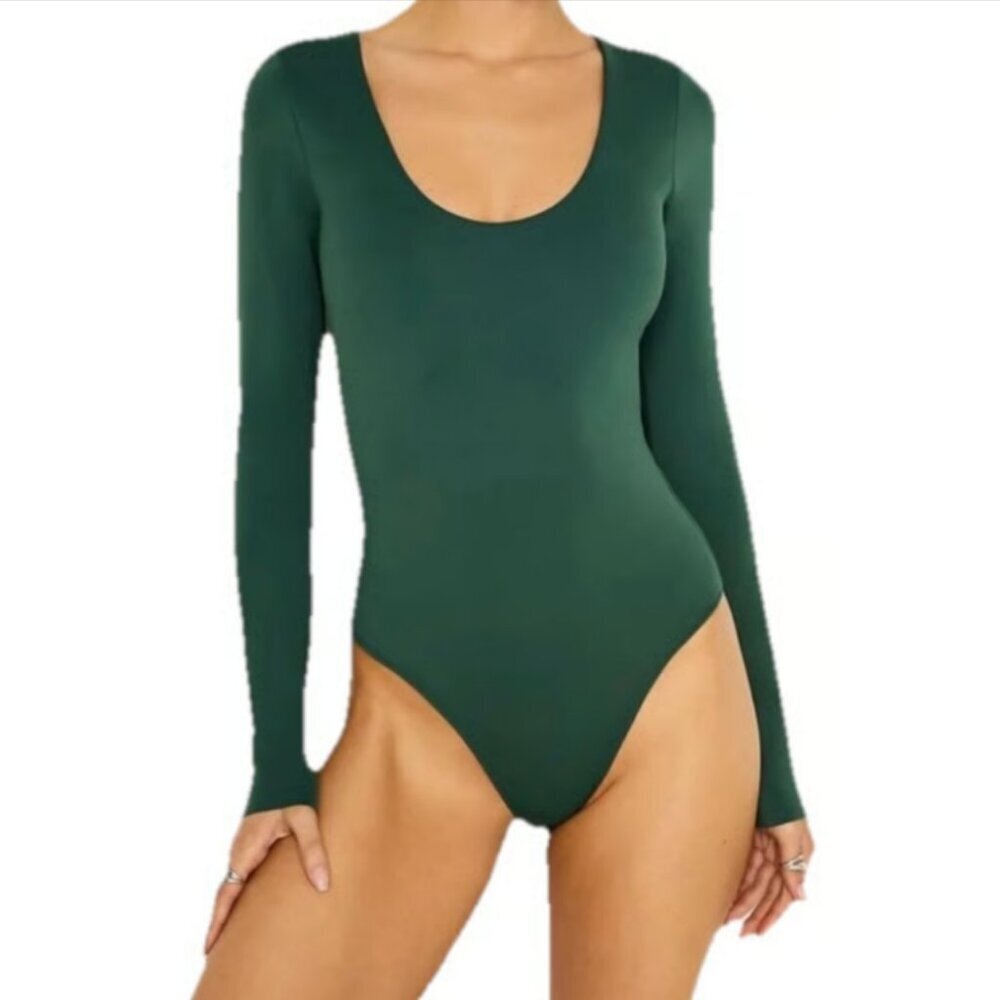 Hollister Forest‎ Green Long Sleeve Bodysuit